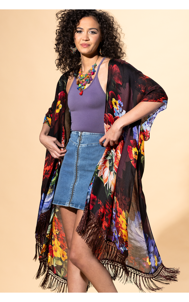 Shadow Blossom Kimono