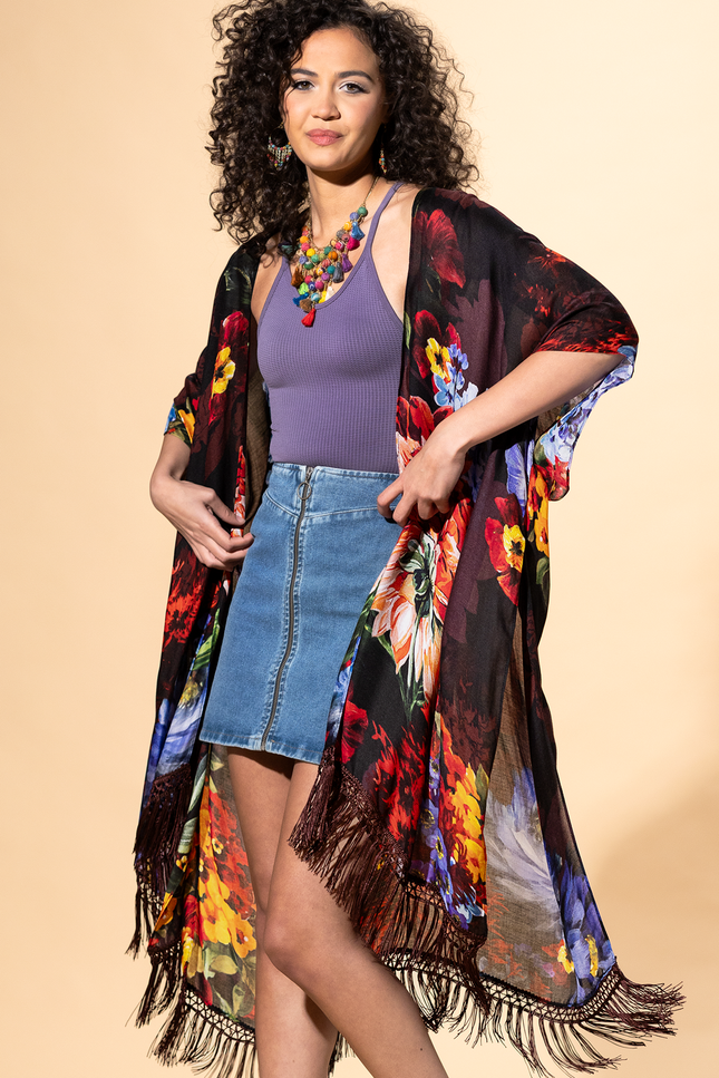 Shadow Blossom Kimono