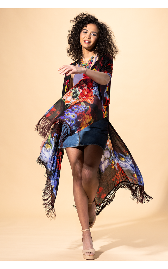 Shadow Blossom Kimono