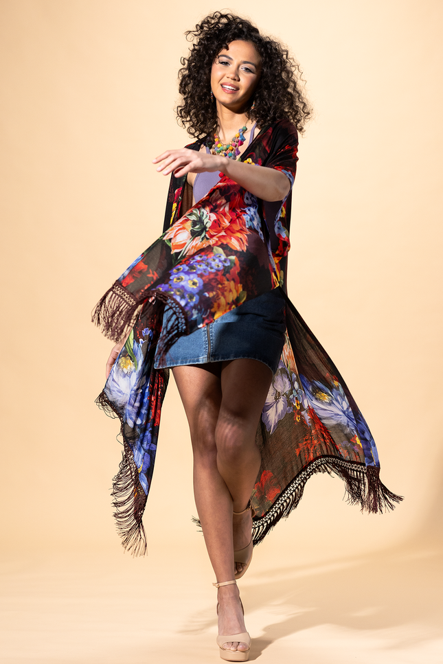 Shadow Blossom Kimono