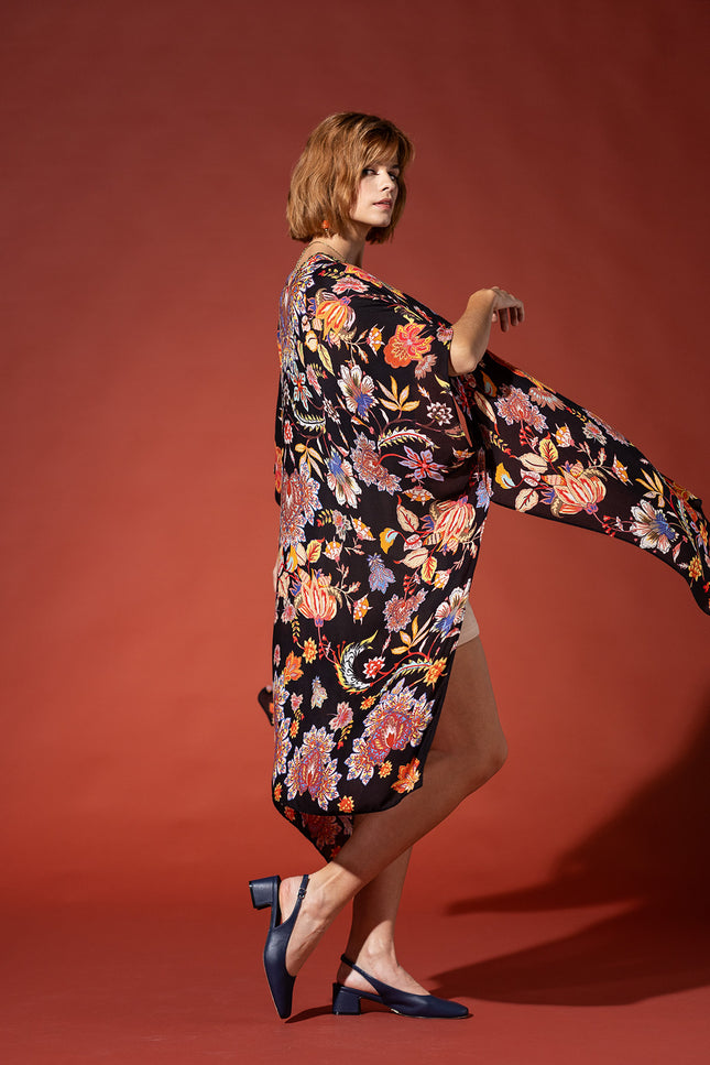 Floral Tapestry Jacquard Kimono