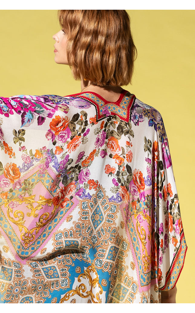 Royal Blossom Boho Kimono