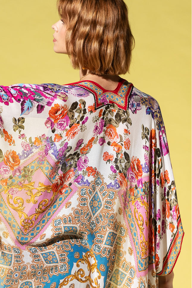 Royal Blossom Boho Kimono