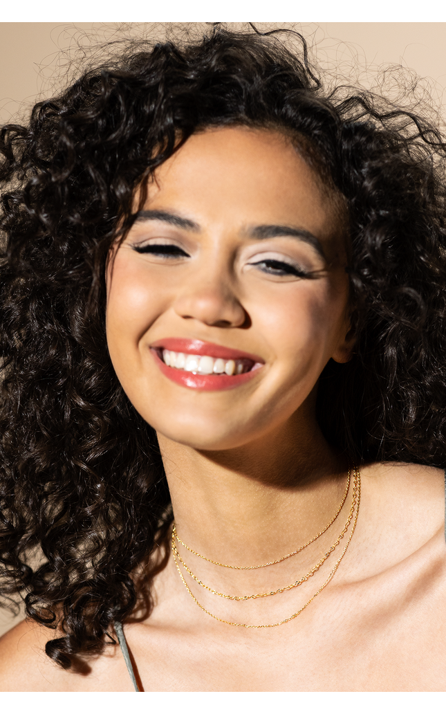 18K Gold Plated Triple Layered Gold Necklace