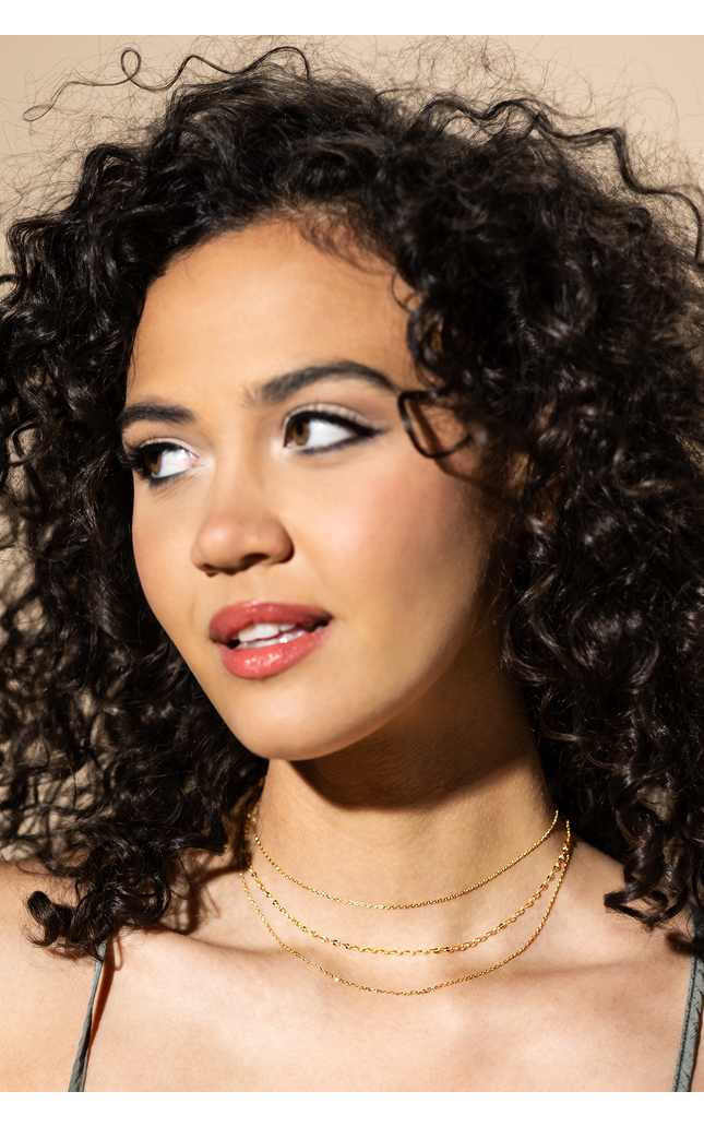 18K Gold Plated Triple Layered Gold Necklace