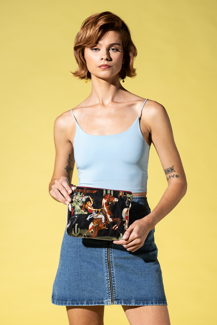 Western Pinup Cowgirl Accessory Pouch