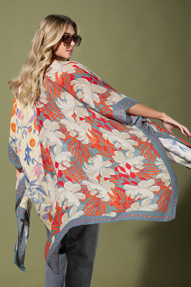 Midnight Petals Kimono