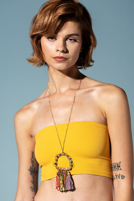 Colorful Arch Tassel Necklace