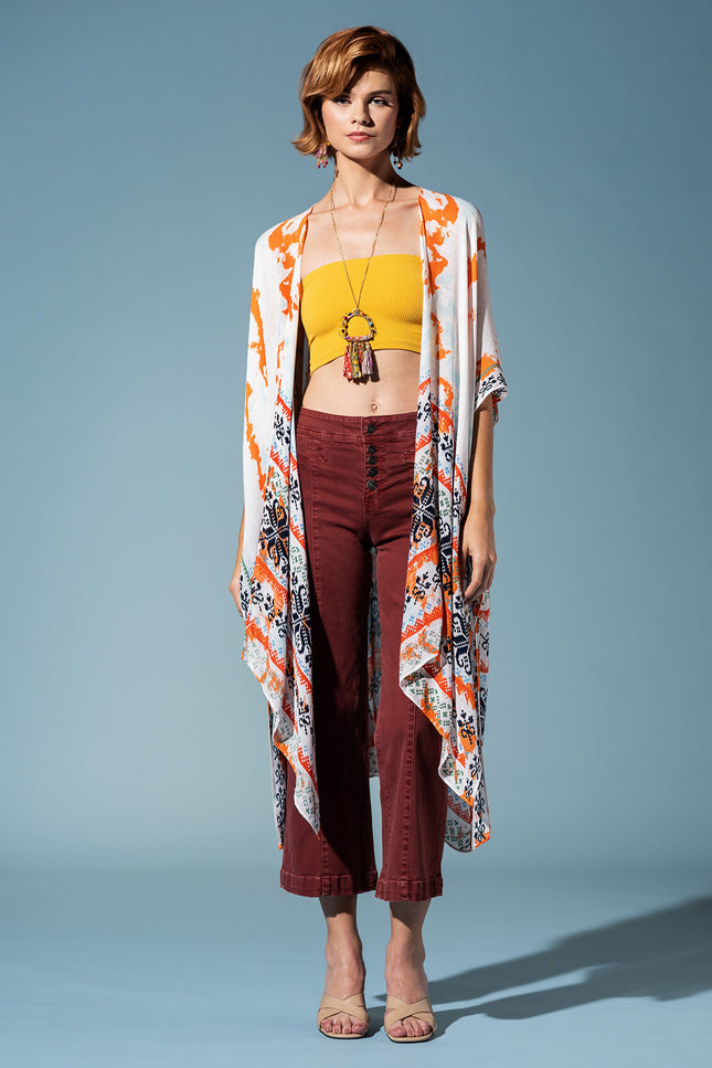 Boho Breeze Print Kimono