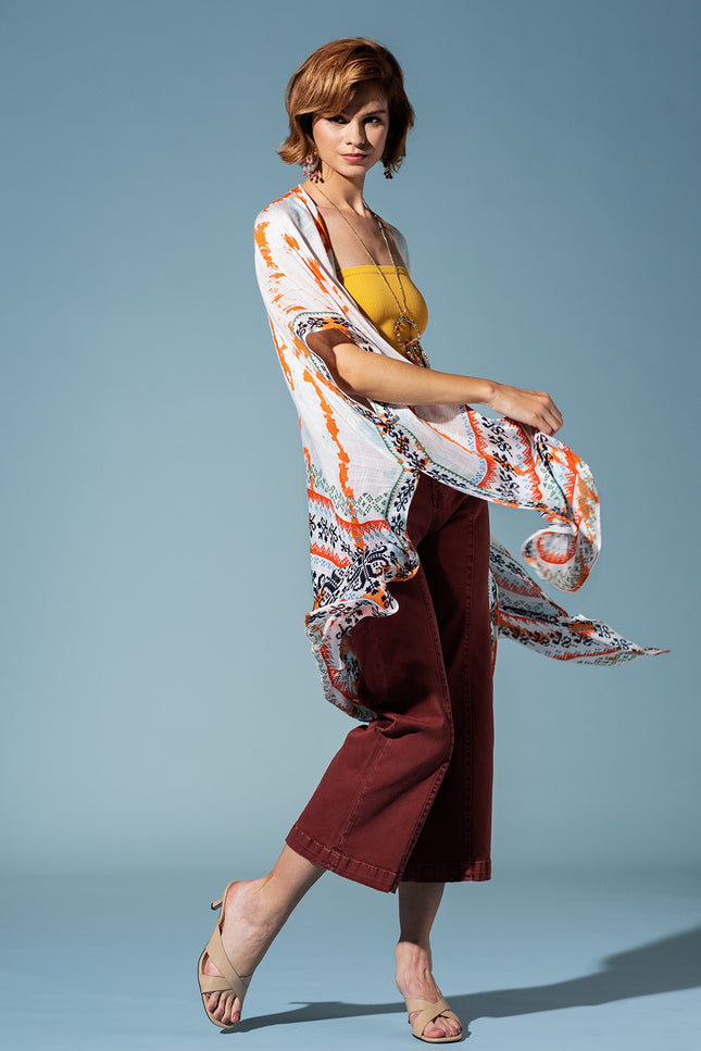 Boho Breeze Print Kimono