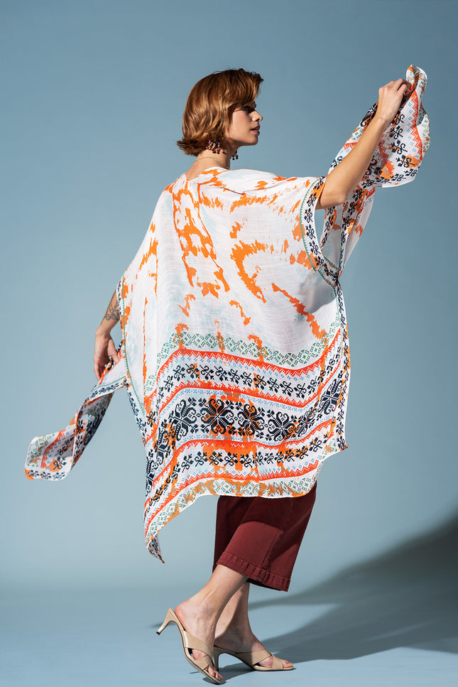 Boho Breeze Print Kimono