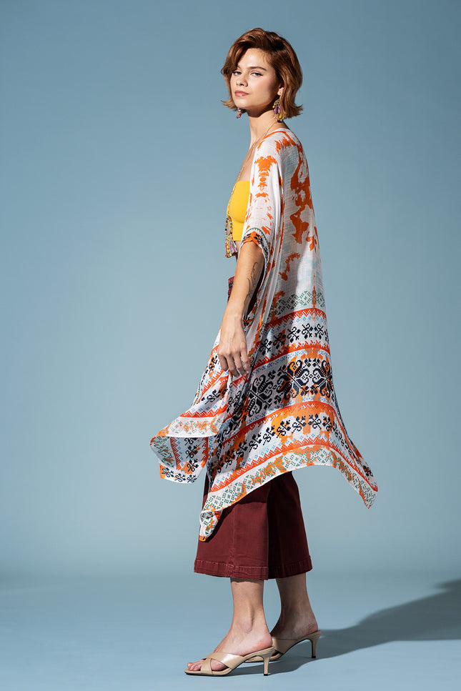 Boho Breeze Print Kimono