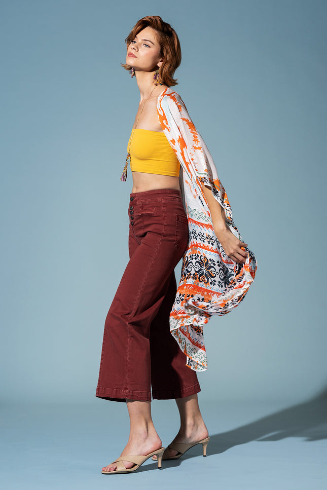 Boho Breeze Print Kimono