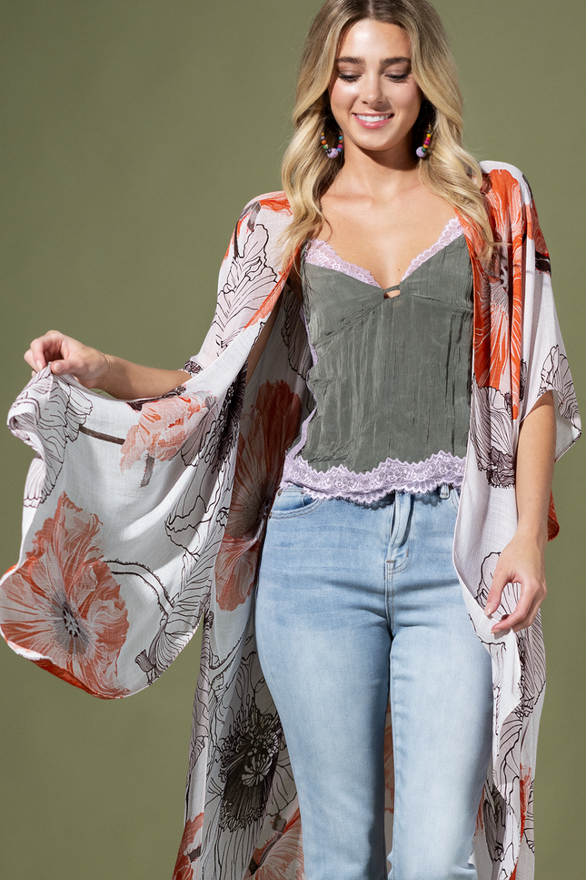 Tangerine Haze Kimono