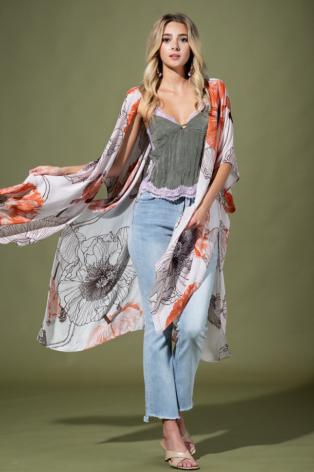 Tangerine Haze Kimono