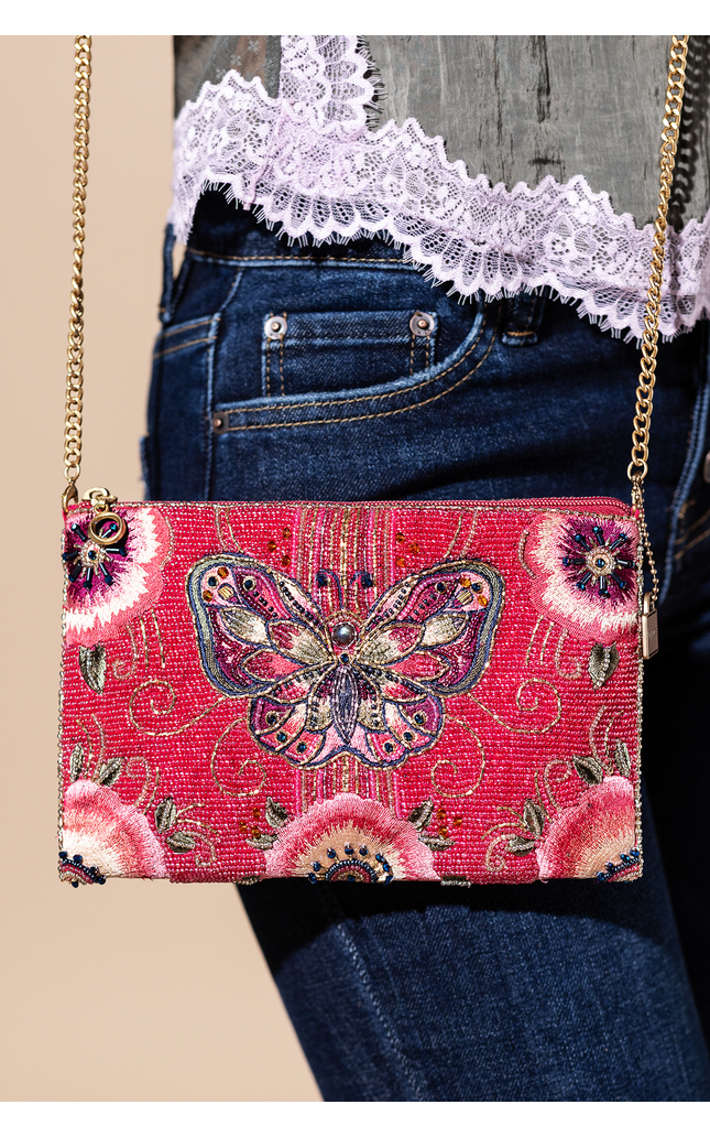 Social Butterfly Mini Crossbody Handbag