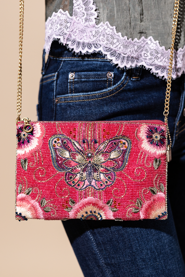 Social Butterfly Mini Crossbody Handbag
