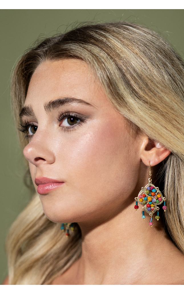 Upcycled Lustre Drop Earrings