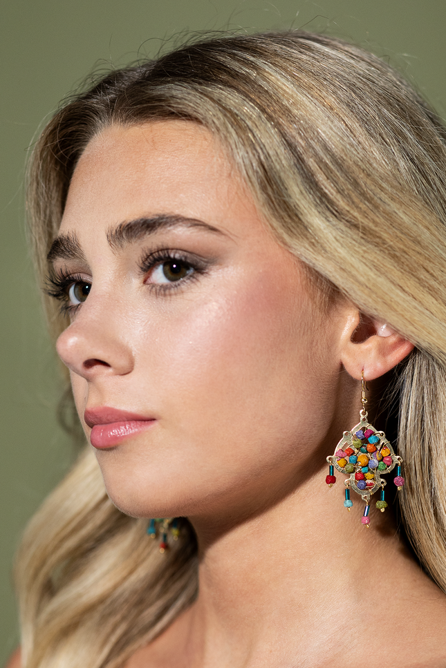 Upcycled Lustre Drop Earrings