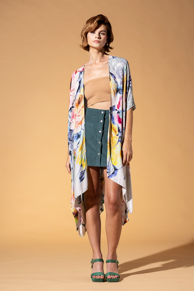 Pastel Watercolor Kimono
