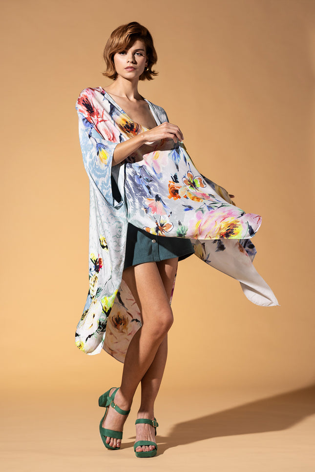 Pastel Watercolor Kimono