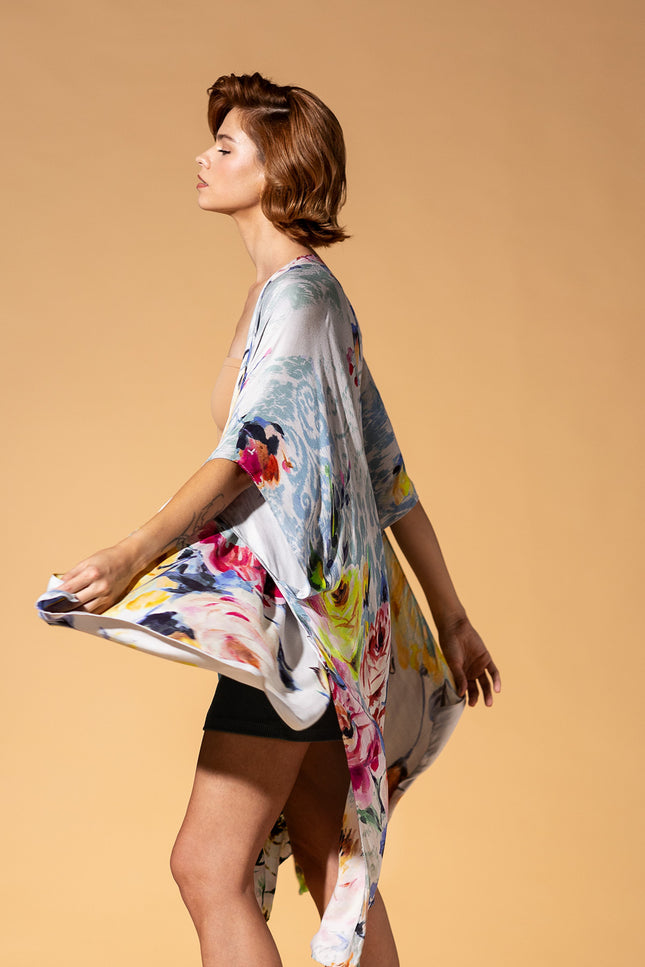 Pastel Watercolor Kimono