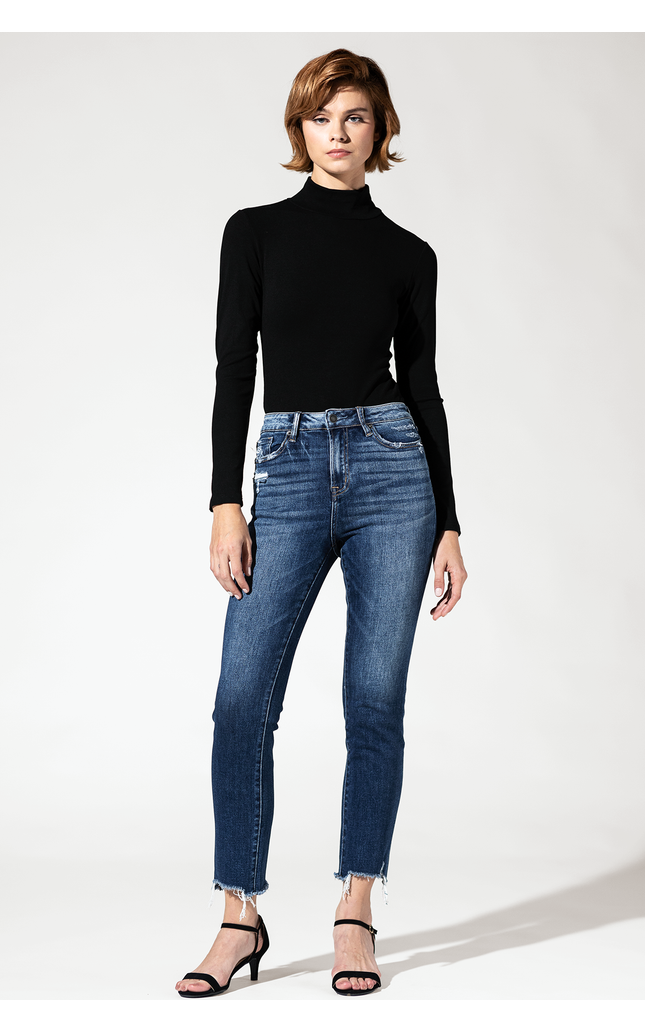 Super High Rise Straight Leg with Step Hem