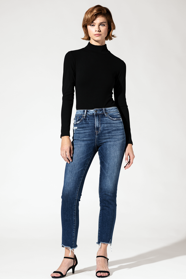 Super High Rise Straight Leg with Step Hem