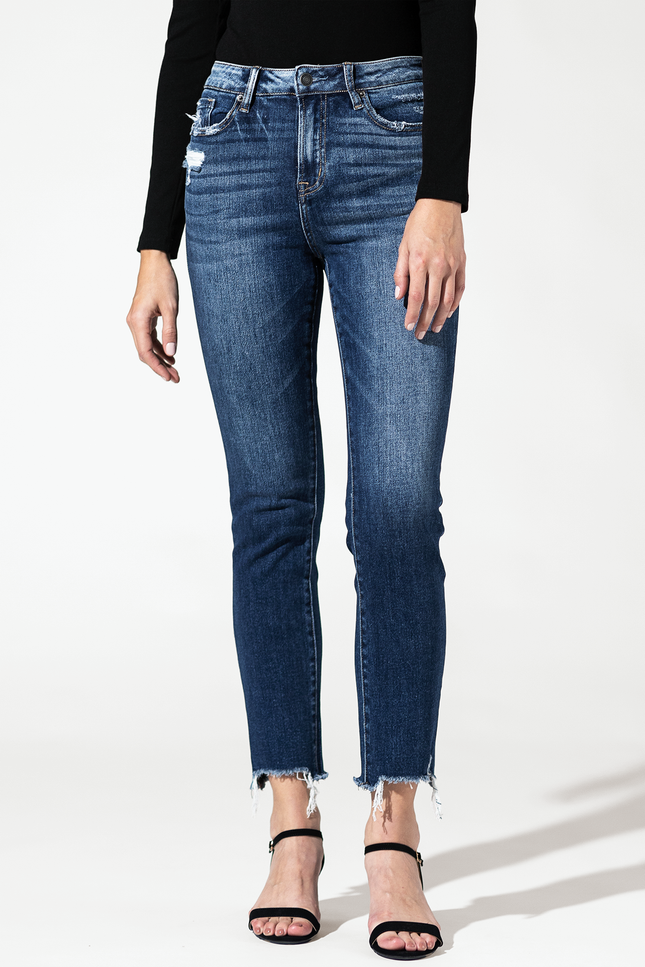 Super High Rise Straight Leg with Step Hem