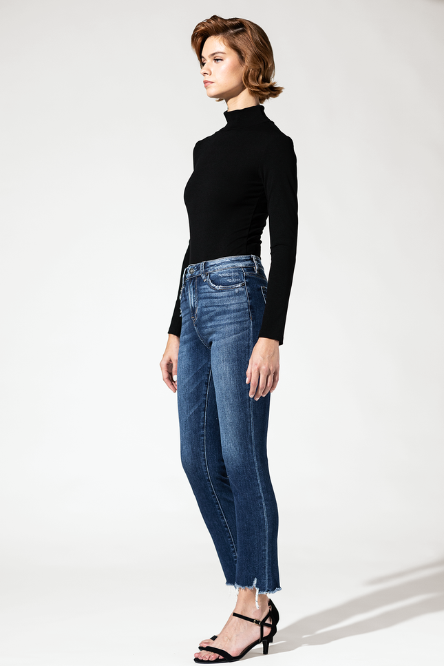 Super High Rise Straight Leg with Step Hem