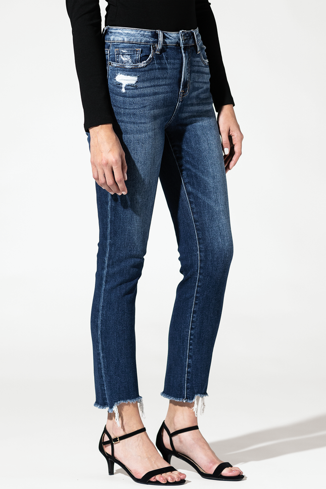 Super High Rise Straight Leg with Step Hem