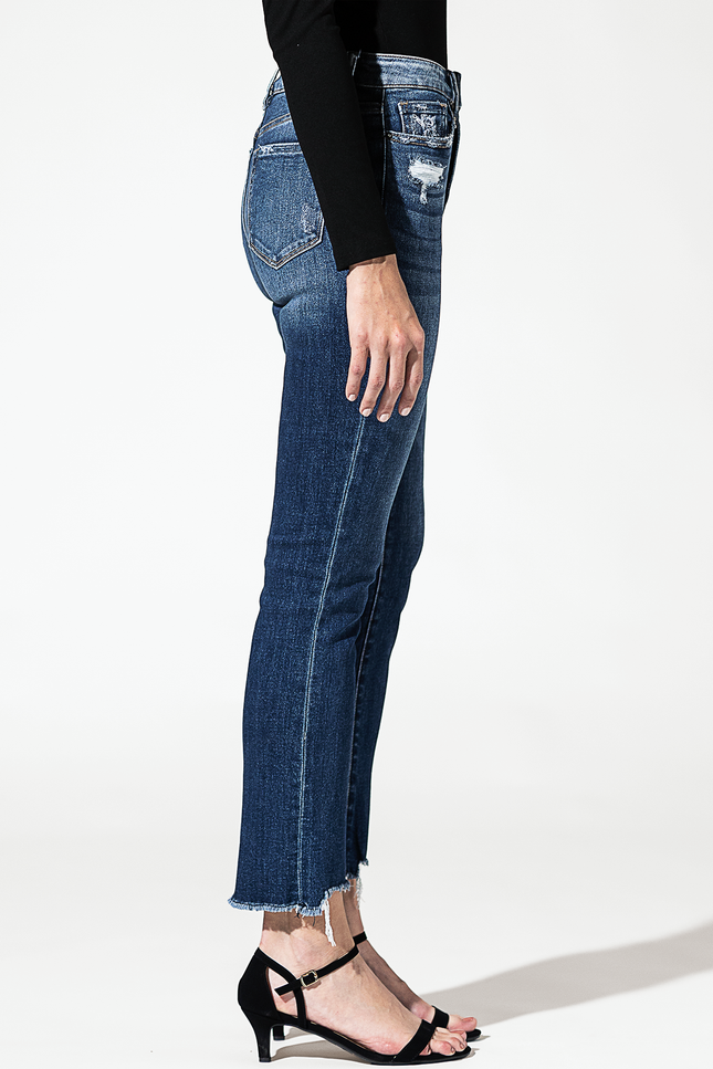 Super High Rise Straight Leg with Step Hem