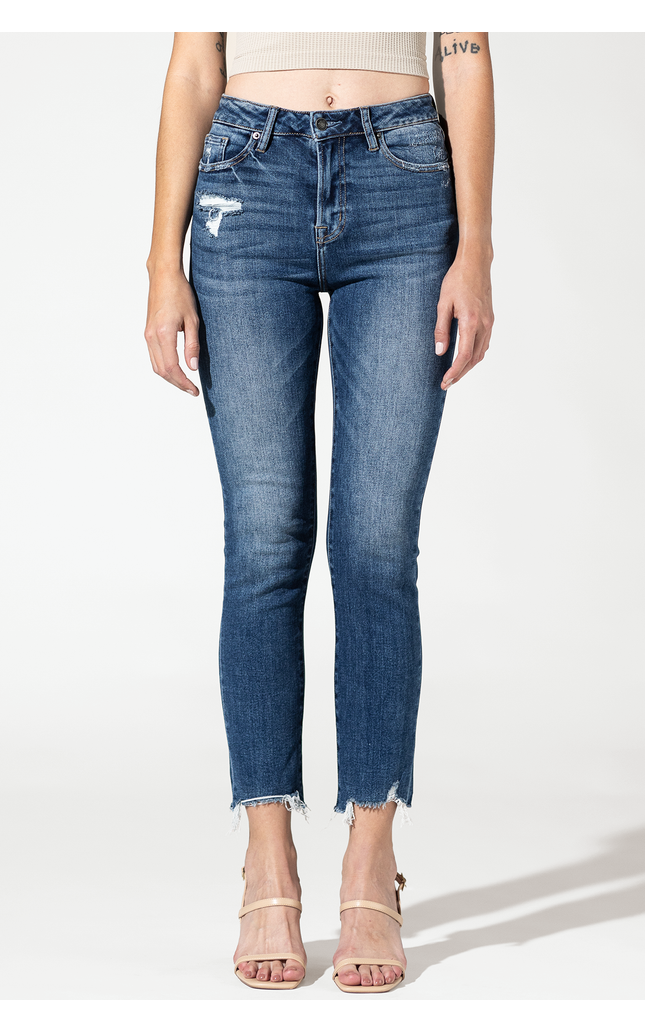 Super High Rise Straight Leg with Step Hem