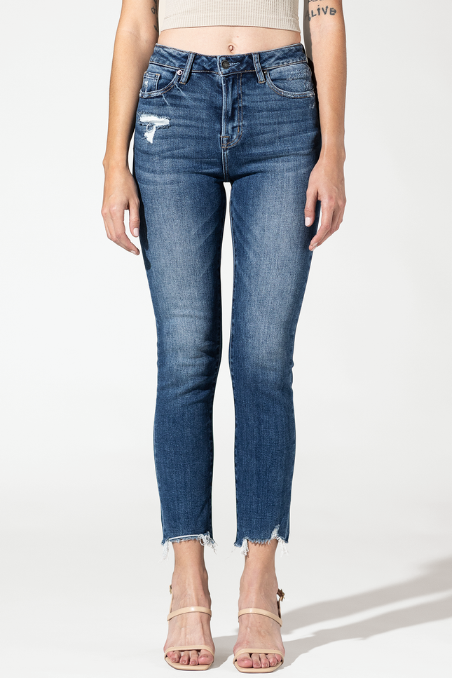 Super High Rise Straight Leg with Step Hem