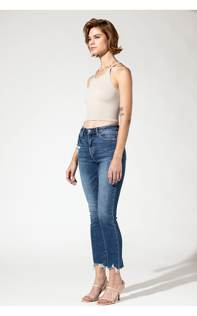 Super High Rise Straight Leg with Step Hem