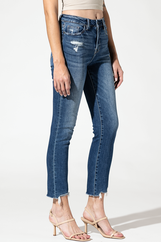 Super High Rise Straight Leg with Step Hem