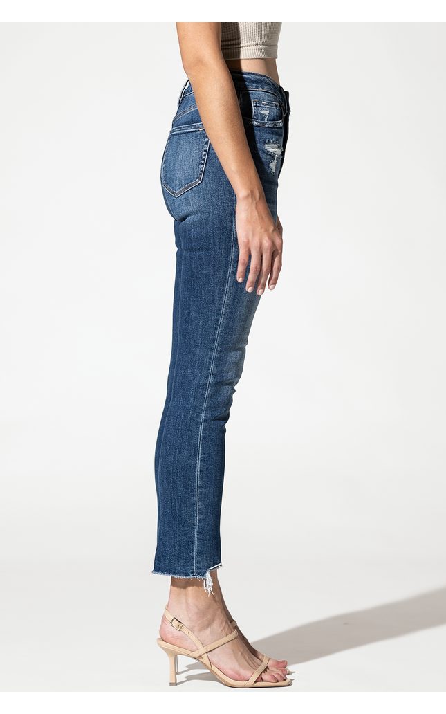 Super High Rise Straight Leg with Step Hem