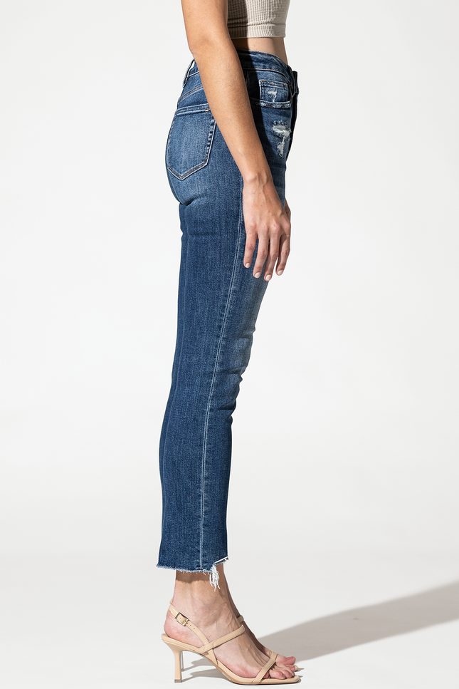 Super High Rise Straight Leg with Step Hem