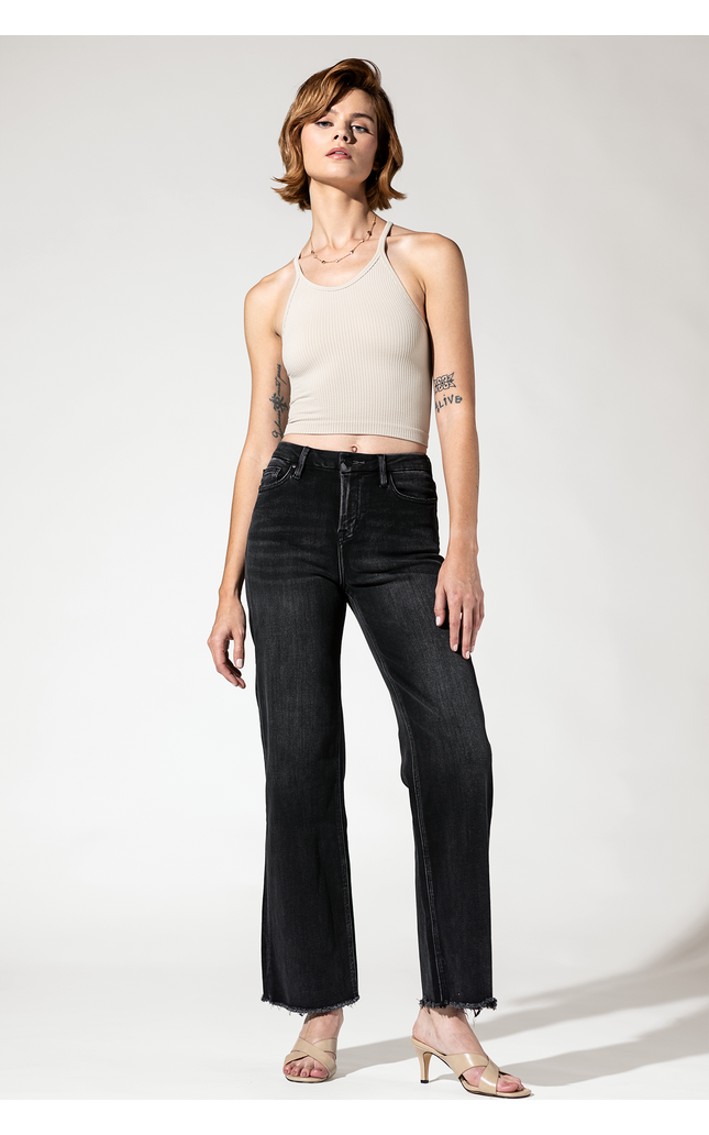 High Rise Crop Wide Leg