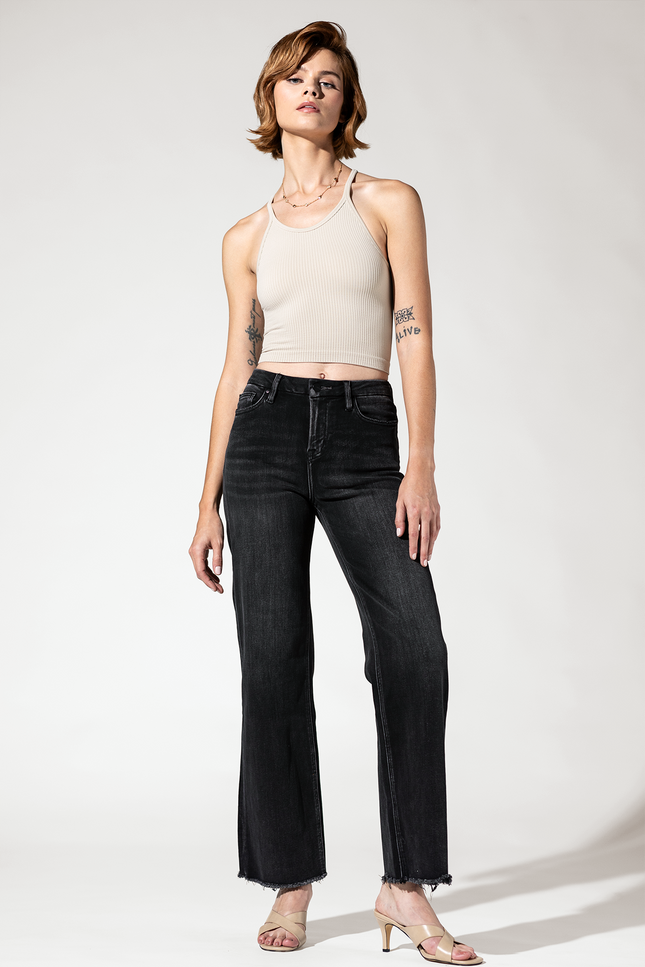 High Rise Crop Wide Leg