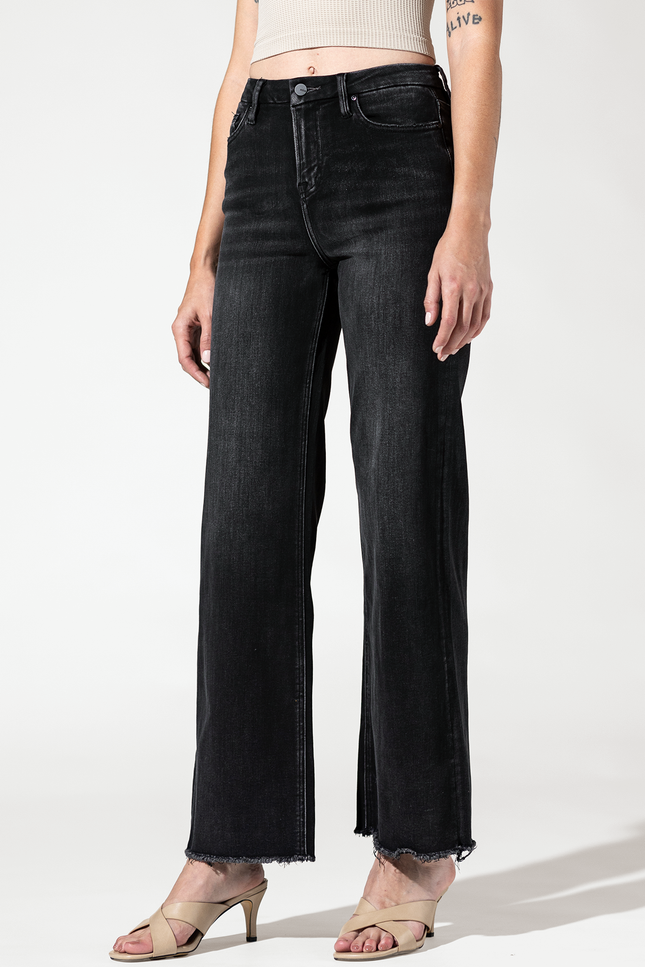 High Rise Crop Wide Leg