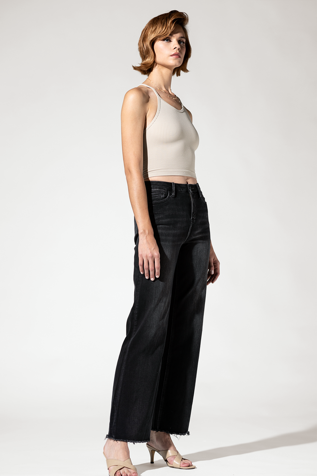 High Rise Crop Wide Leg