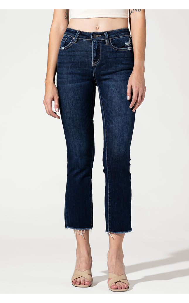 Mid Rise Boot Cut Crop