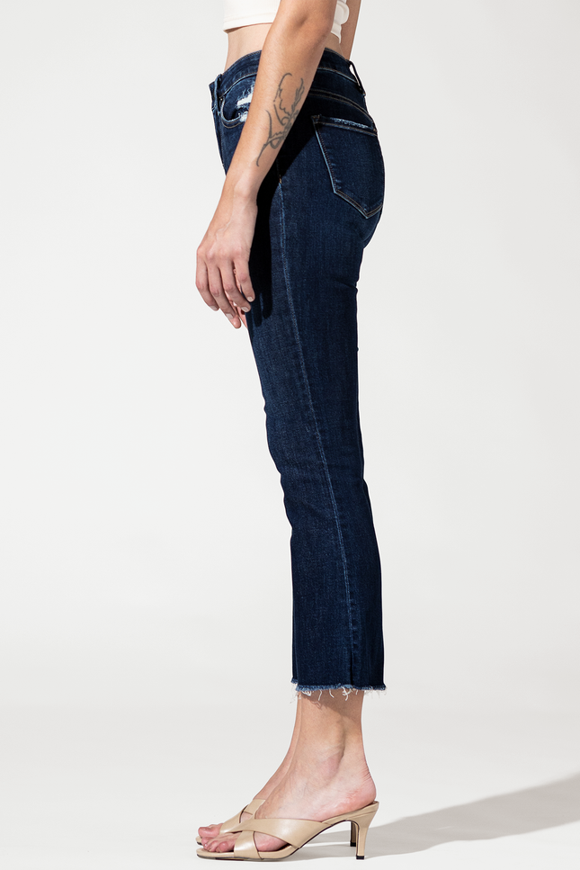 Mid Rise Boot Cut Crop