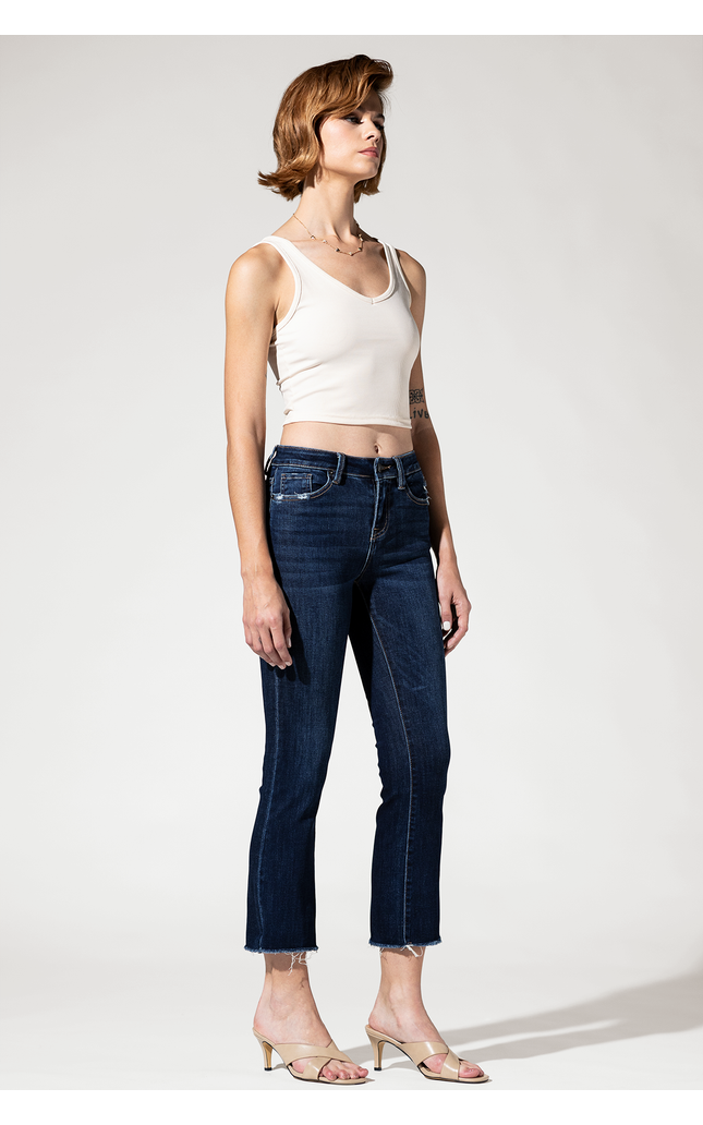 Mid Rise Boot Cut Crop