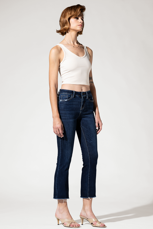 Mid Rise Boot Cut Crop
