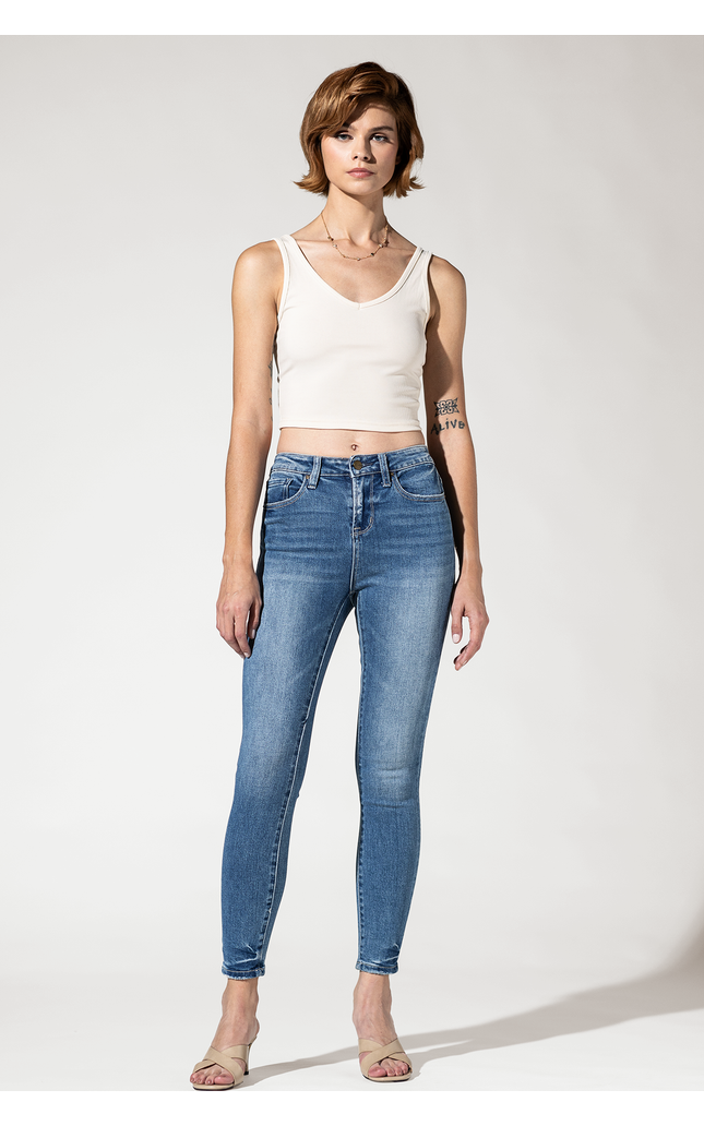 High Rise Ankle Skinny