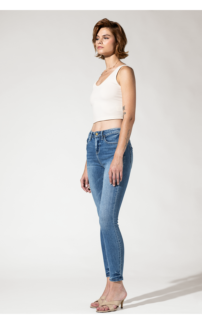 High Rise Ankle Skinny