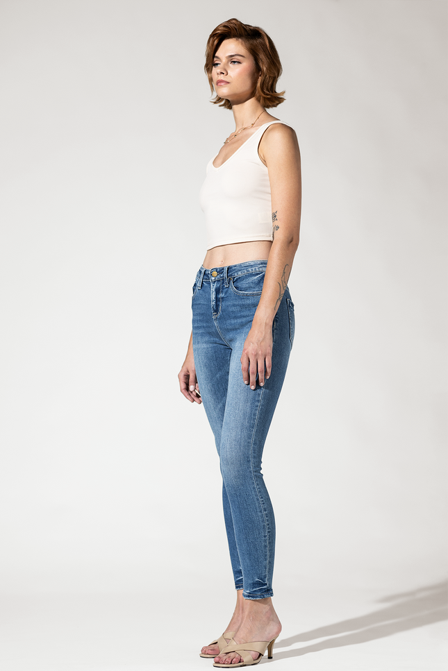 High Rise Ankle Skinny