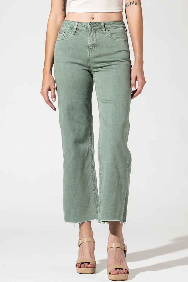 High Rise Crop Wide Leg
